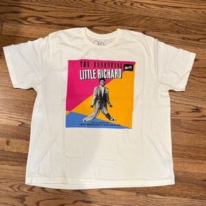 Chaser White Tee with Pink & Yellow Graphic - Little Richard